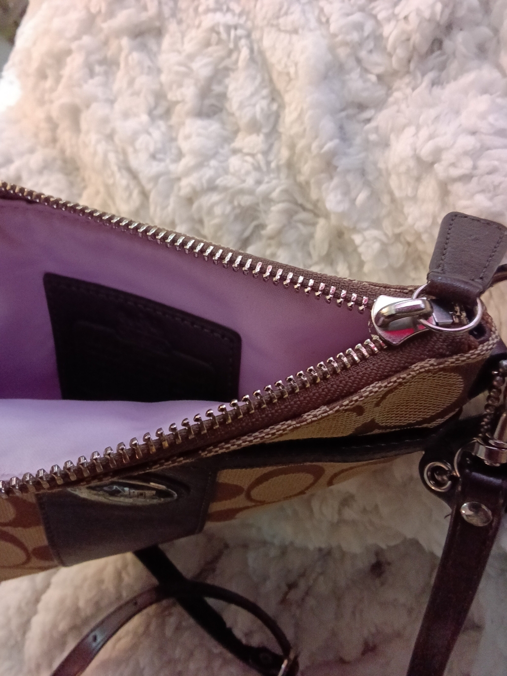 Coach Sutton Signature Canvas Crossbody & Matching Vtg Wristlet H1076-43976 COA - Picture 4 of 5